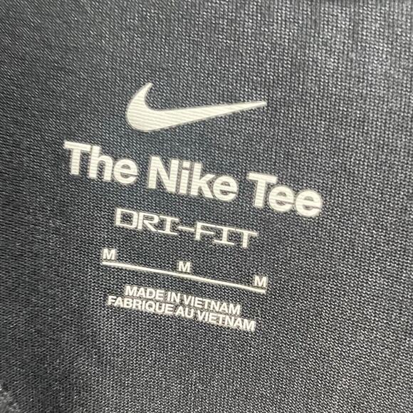 Nike Mens Soccer Tee Size Medium Dri-Fit FC Black Yellow Short Sleeve Shirt - Picture 3 of 3